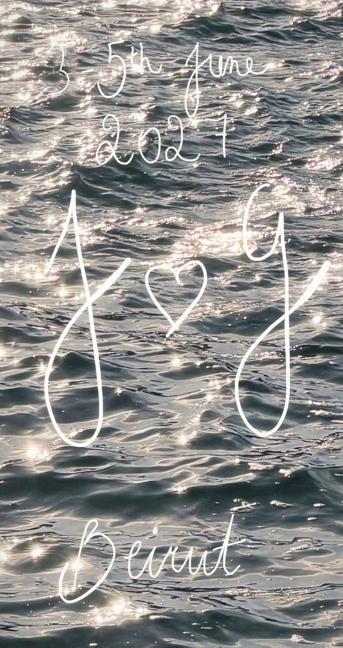 Hand-lettered over the sea in Beirut: June 2027, J & G, Beirut